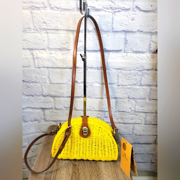 Patricia Nash Bags Nwt Patricia Nash Spring Wicker Yellow Bonella
